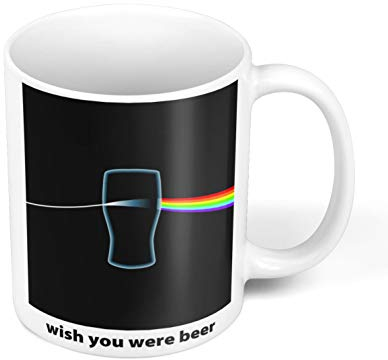Fabulous Ceramic Mug 325ml Dark Side of The Beer Wish You were Beer
