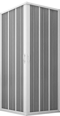 Eckduschkabine Flex mit breiter Öffnung in der Mitte, kürzbar Made in Italy 10 Jahre Garantie (80 x 120 cm)