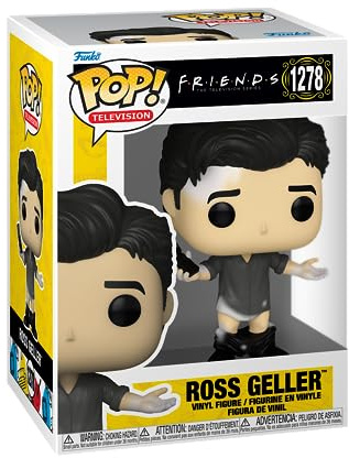 Funko POP! TV: Friends - Ross Geller with Leather Pants | Offizieller Fanartikel und Merch - Vinyl Sammelfigur als Regal Deko - Geschenkidee zum Geburtstag für Fans und Sammler