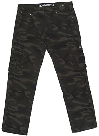 Fantasy Pantalone Mimetico Militare Uomo Tasche Cotone Fustagnetto Autunno Inverno (32 46 IT Uomo, Verde Scuro)