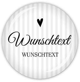 lijelove® STRIPES mit Wunschtext, 2-zeilig, als Button, Magnet, Taschenspiegel oder Flaschenöffner erhältlich (Art. TA02-07)