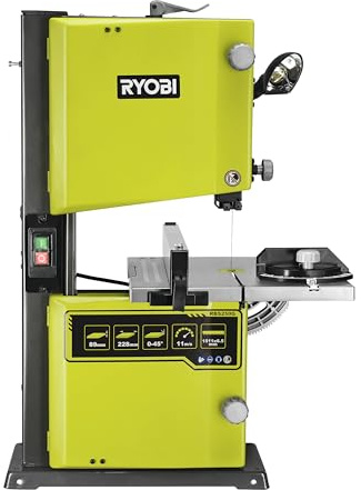 RYOBI - Scie à Ruban - RBS250G - 350W, Col de Cygne 230mm, Table Inclinable, Lampe Intégrée, Précision