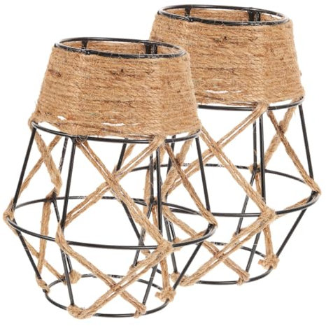 jojofuny 2 Stk Lampenschirm Hanfseil Lampenschirme für Deckenleuchten hängende Lichtabdeckungen deckenlampe abdeckung deckenleuchte abdeckung Vintage-Dekor Retro-Dekor Lampenabdeckungen