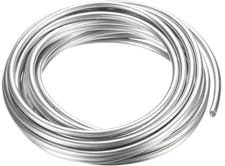 PATIKIL 99.99% Hoch Reinheit Zink Draht 1 Rollen 6 Gauge Reiner Zink Draht 4mm Weicher Perlen Draht Labor Wissenschaftliches Experiment Zink Draht Werkzeug (16.4 Fuß/Rolle)
