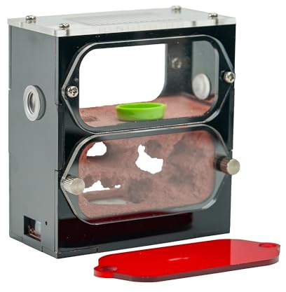 RIMSUNTA Terra Core Series – DualView S Ant Farm for Live Ants, Small Colony Acrylic Formicarium with Outworld, Beginner Ant Nest Habitat for Observation