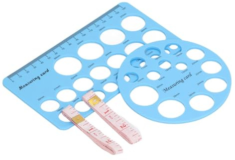 Nipple Ruler Set, Soft and Precise, Lightweight and Non- Silicone Flange Measuring Tool for Breast Pump (Blue)