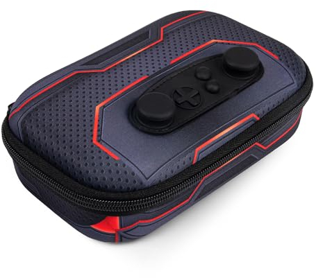 ZIPIT Gamer Federmäppchen, Schwarze Stiftebox mit Joystick für Jungen, Großes Mäppchen für die Schule