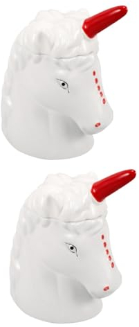 Amosfun 2 Piezas copa pirata original taza vasos fiesta tazas copa para vino barware fiesta hawaiana de vino de dibujos animados de unicornio para bar cerámica