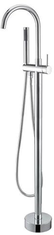 Badewanne Armatur Freistehende Badewannenarmatur Chrom mit Handbrause 360° Schwenkbarer Wasserhahn Dusche Einhebelmischer Dusche B
