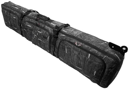 LCQSYE Snowboard Bag Gepolsterte Snowboard-Tasche mit Rollen, Reisetasche, Ski-Einzel-Snowboard-Snowboard-Stiefel Skitasche(Black 156cm)