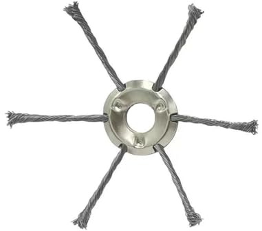 Cabezal de desbrozadora de alambre de acero para cortacésped, rueda de desbrozadora, accesorio para cortacésped de gasolina para jardín, patio, pasarela (6 cabezales)