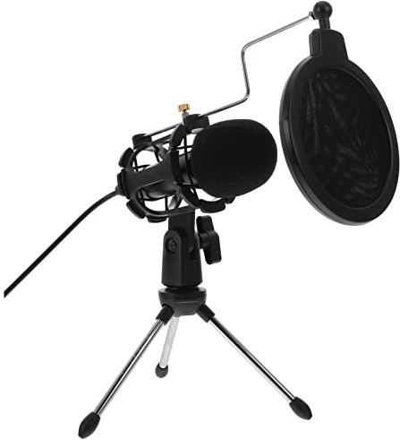 DIYEAH 1Set Microfono Condensatore Cardioide Per Registrazione e Rumore Per Streaming e Podcasting Per Desktop e Laptop