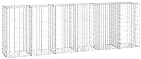 Gabione Steinkorb Gabionenwand mit Deckel Stahl verzinkt 300x50x100cm