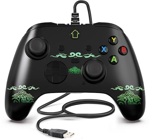 Wired Xbox 1 Controller,USB Steam PC Game Remote with 3M Cable, LED Color Light, Programming Buttons, Audio Jack, Turbo Button, Compatible Xbox-one Gamepad need to Upgraded by Yourself