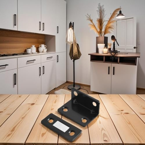 Eawfgtuw Cierre magnético de acero inoxidable para puerta de armario, cierre de puerta de armario, perfil fino, cajón magnético (negro)