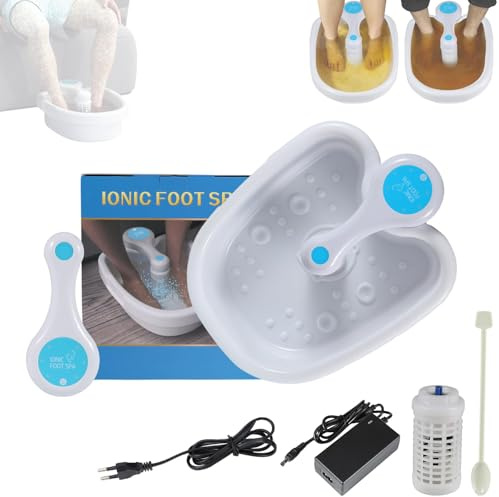 Pediluvio Ionico, Spa Portatile per Piedi, Spa Ionica Per I Piedi Disintossicazione, Macchina Di Disintossicazione Del Piedi, Massaggiatore Spa per I Piedi (Una serie completa)