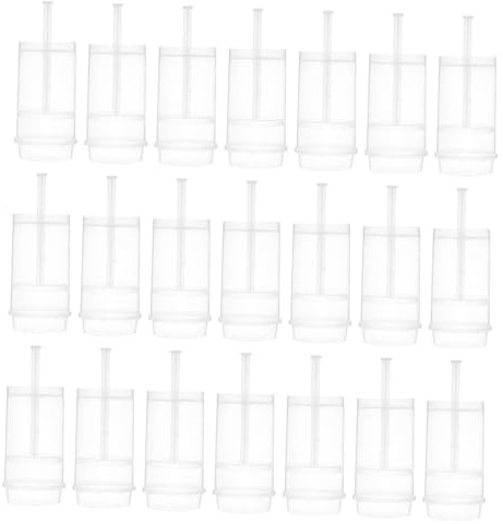 NUOBESTY 30 piezas Moldes Push Up para Tartas Redondos de PP Resistente Contenedores DIY para Pasteles Gelatinas y Postres para Reuniones Familiares y Cumpleaños