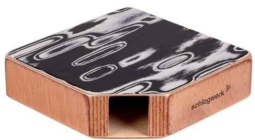 Schlagwerk WB16 Pocket Bongo Tief – Ultrakompaktes Bongo aus Gabun-Holz – Cajon-Add-on – Add-on für Drumset Setup – Finger 15,5 × 15,5 × 4 cm – Ideal für Percussion, Studio, Live und Straße