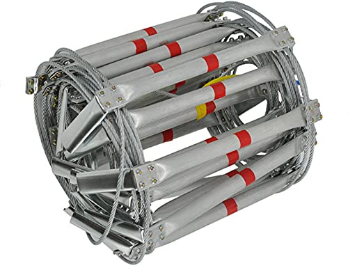 Nödstegar,Brandstegar,Brandstegar Klättringsstegar,Brandsäkra ståltrådsstegar,Halkfria slitstarka,Räddningsstegar av aluminiumlegering,15m/49.21ft