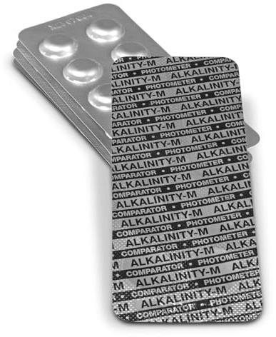Alka-M Photometer Tabletten Water-i.d. – Alkalinität Testtabletten für Pool & Whirlpool – TA-Wert/Säurekapazität messen – Für PoolLab & PrimeLab – Made in Germany (100 Stück)