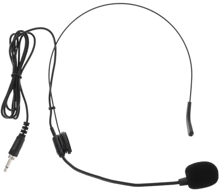 Healeved Microfono Filo Nero Leggero e Flessibile, Microfono a Condensatore Asta Pieghevole in Plastica e Rame per Karaoke e Registrazioni