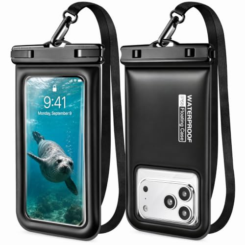 Mepham Custodia Impermeabile per Cellulare Galleggiante IPX8, 2 Pezzi, fino a 7,5, Custodia per Smartphone Subacquea, per Nuoto, Mare, Snorkeling, Kayak, iPhone 17 16 Pro Max, Samsung S26 S25