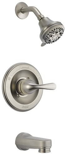 Delta Classic 13 Series 5-Setting Bathtub and Shower Faucet Set, Brushed Nickel Shower Head and Handle Set, Valve Trim Kit, Stainless T13220-SSPD (Valve Not Included)