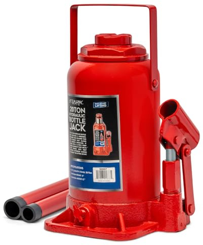 XtremepowerUS Hydraulic Bottle Jack (20 Ton) Portable Hydraulic Jack Lift Height Farm RV Truck Equipment Automotive Shop