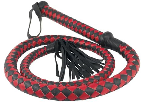 Lange arabische Peitsche, rot und schwarz