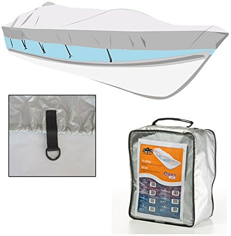 Persenning Bootsplane Boat Cover bis zu 300-360 cm Bootslänge, 150 cm breit, silber