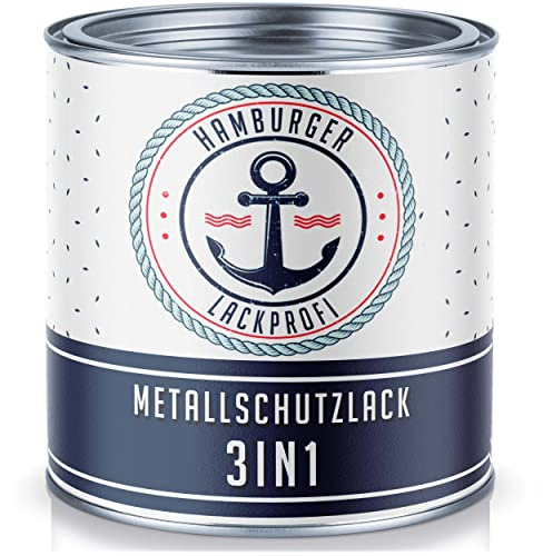 Metallskyddslack 3in1 sidenmatt oxidrött RAL 3009 röd metallskyddsfärg 3-i-1 grundfärg, rostskydd och täcklack i ett – metallack metallfärg (5 L) Hamburger Lack-Profi