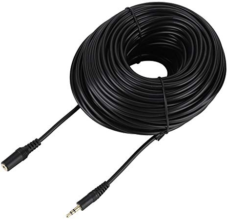 Cable de audio de 3.5mm, Cable Auxiliar de Jack de Cable de Extensión Óptico a Macho para Auriculares Estéreo(30m)