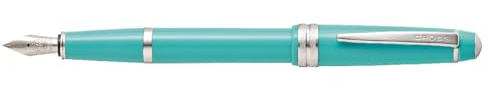CROSS Bailey Light Polished Teal Resin Fountain Pen INCL. Premium Gift Box - Fine Nib