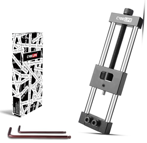 CyeeLife Professionella 90 % Tungsten SteelPilar, 21/23/26/28 stl med aluminium och PVC schäfer, förvaringslåda, 6 Flights, tillbehör (silver 26 g-CL07 (enkel förpackning))