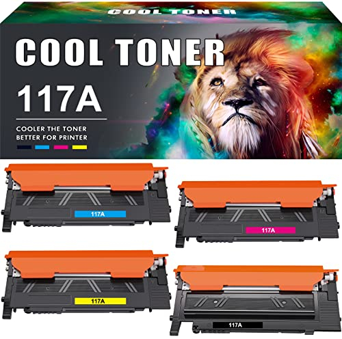 Cool Toner Kompatibel für HP 117A Toner Set als Ersatz für Color Laser MFP 178nwg 179fwg 150nw 179fnw 150a 178nw W2070A W2071A W2072A W2073A Tonerkartusche (Schwarz Cyan Gelb Magenta 4er-Pack)