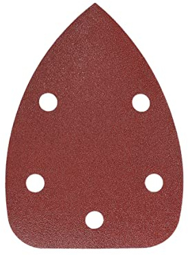 Mirka Abrasivo Triángulos Lija Madera 100x140x140mm 5 Agujeros P120 | Lijas triangulares con cierre adhesivo 5 agujeros grano P120 para madera metal y plástico alta durabilidad