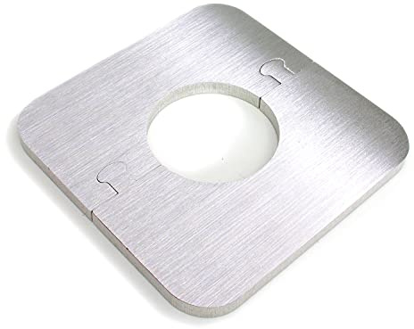 EXKLUSIVE EDELSTAHL 3/4 Zoll, 28mm Rohr Rosette - Abdeckung für HEIZUNG RUND & ECKIG (Quadrat (65mm))