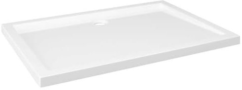 vidaXL Duschtasse Niedrige Schwelle Duschwanne Bad Brausewanne Brausetasse Duschbecken Dusche Wanne Bad Badezimmer ABS Rechteckig Weiß 80x110cm