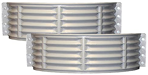 Shape Products 37 W x 12 D x 12 H Round Plastic Area Window Well for Basement Windows Outside (2 Pack)