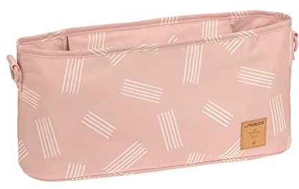 LÄSSIG Baby Kinderwagenorganizer Buggy Organizer Kinderwagentasche inkl. Kinderwagenbefestigung/Buggy Organizer Soft Stripes rose