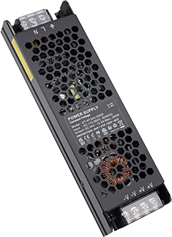 REYLAX LED Trafo 24V 300W Netzteil Schaltnetzteil 230V auf 24V 12.5A | LED Treiber DC Konstantspannung Transformator, Niedervolttrafo Adapter für LED Lichtstreifen Lampen, 208 x 63 x 30mm
