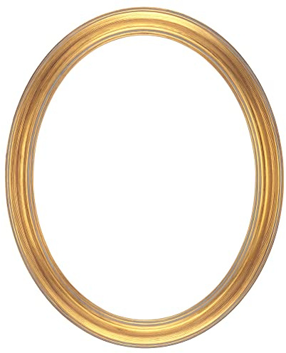 Stein Design Oval Frames - Hand-Finished Open-Back Oval Frames for Canvas, does not include glass or backing - [Gold - 16x20]