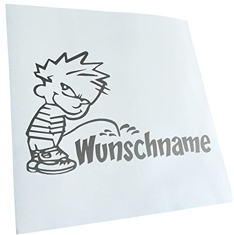 Kiwistar UG - Autoaufkleber piss on Wunschname Aufkleber Auto, Laptop, Fahrrad, LKW, Motorrad mehrfarbig JDM Decal Racing