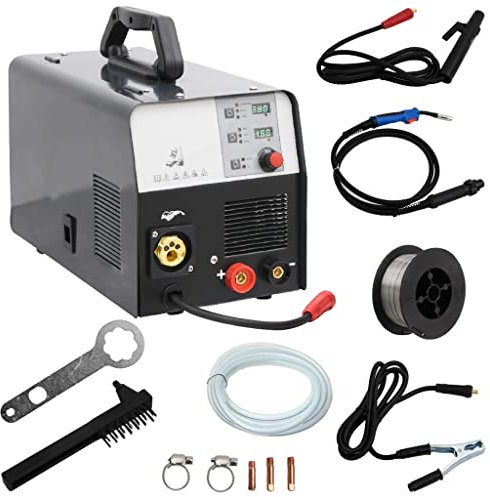 vidaXL Máquina de Soldar MIG/MMA/TIG Digital Pantalla Eléctrica Portátil Regulable Inversor Profesional Dispositivo Soldadura 200 A