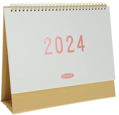 GLigeT 2024 Tischkalender, Bürokalender, stehend, Flip-Papier, freistehender Monatsplaner, perfekt for die Organisation zu Hause, im Büro und in der Schule