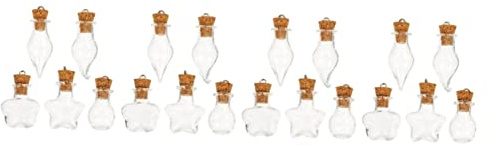 Alipis 20sets Mini Bottiglie Decorative Vetro Tappi Bottiglie Per Per e Decorazioni