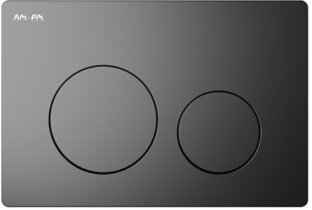 AM.PM II90138 Prime Fit S Plaque de déclenchement pour réservoirs encastrés, 2 quantités de chasse d'eau Noir mat