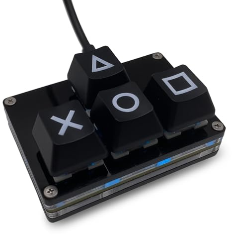 SayoDevice Mini 4-Key WASD Keypad Arrow Key Keycaps Mechanical Keyboard | One-Handed Gaming Keypad Programmable Macros USB-C Customized Hot-swappable Keyboard for Working or FPS Gaming