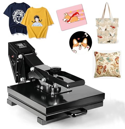 Pressa Di Calore Per Magliette Fai-Da-Te, Pannello Riscaldante Per Grandi Aree 50x40 Cm, Design Allungabile, Per T-Shirt, Banner Tappetino Mouse Cuscino Custodia Cellulare, Rivestimento In Teflon