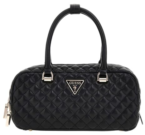 GUESS Damen Eco Rianee Umhängetasche Ranzen, Schwarz